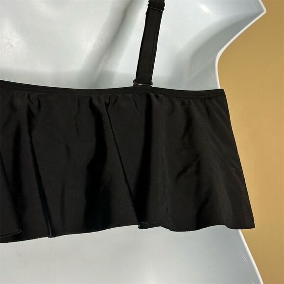 Torrid Women's Black Wireless Flounce Bikini Top Size 1X - Picture 10 of 11